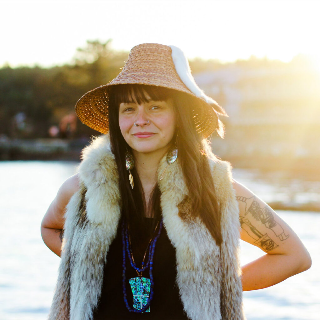 Jess H̓áust̓i, the co-lead of the Right Relations Collaborative in Bella Bella, a small Heiltsuk community on the west coast of British Columbia (Credit: Rhon Wilson).