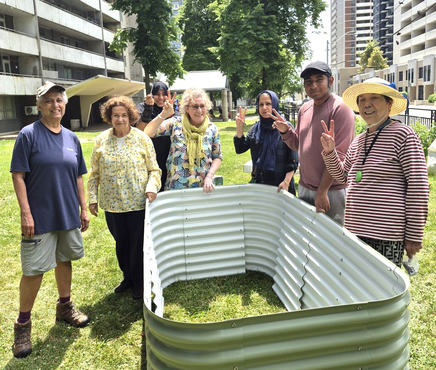 CREW team and volunteers at the launch of the 375 Community Climate Resilience Garden.