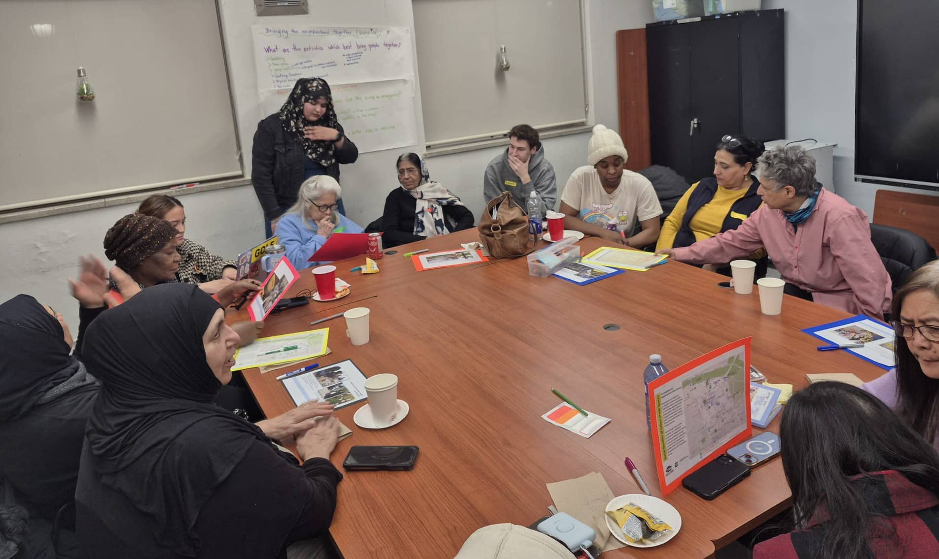 Pictured is a gathering of people on January 31 hosted by Community Resilience to Extreme Weather (CREW) to provide training to intergenerational leaders on climate adaptations.